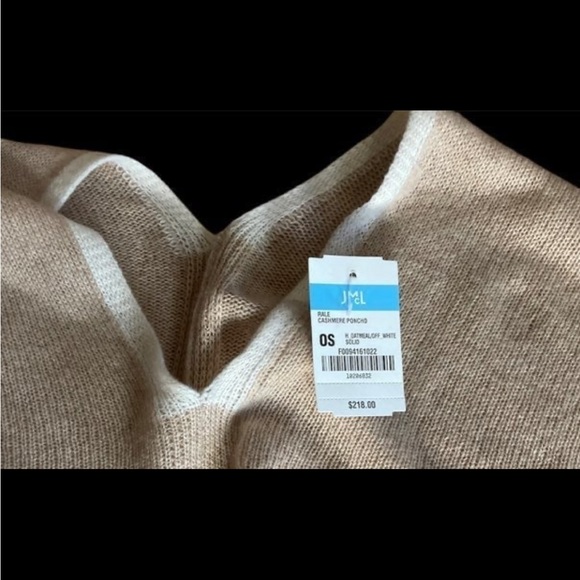 NWT -J McLaughlin one size cashmere shawl ponch wrap - Picture 8 of 10